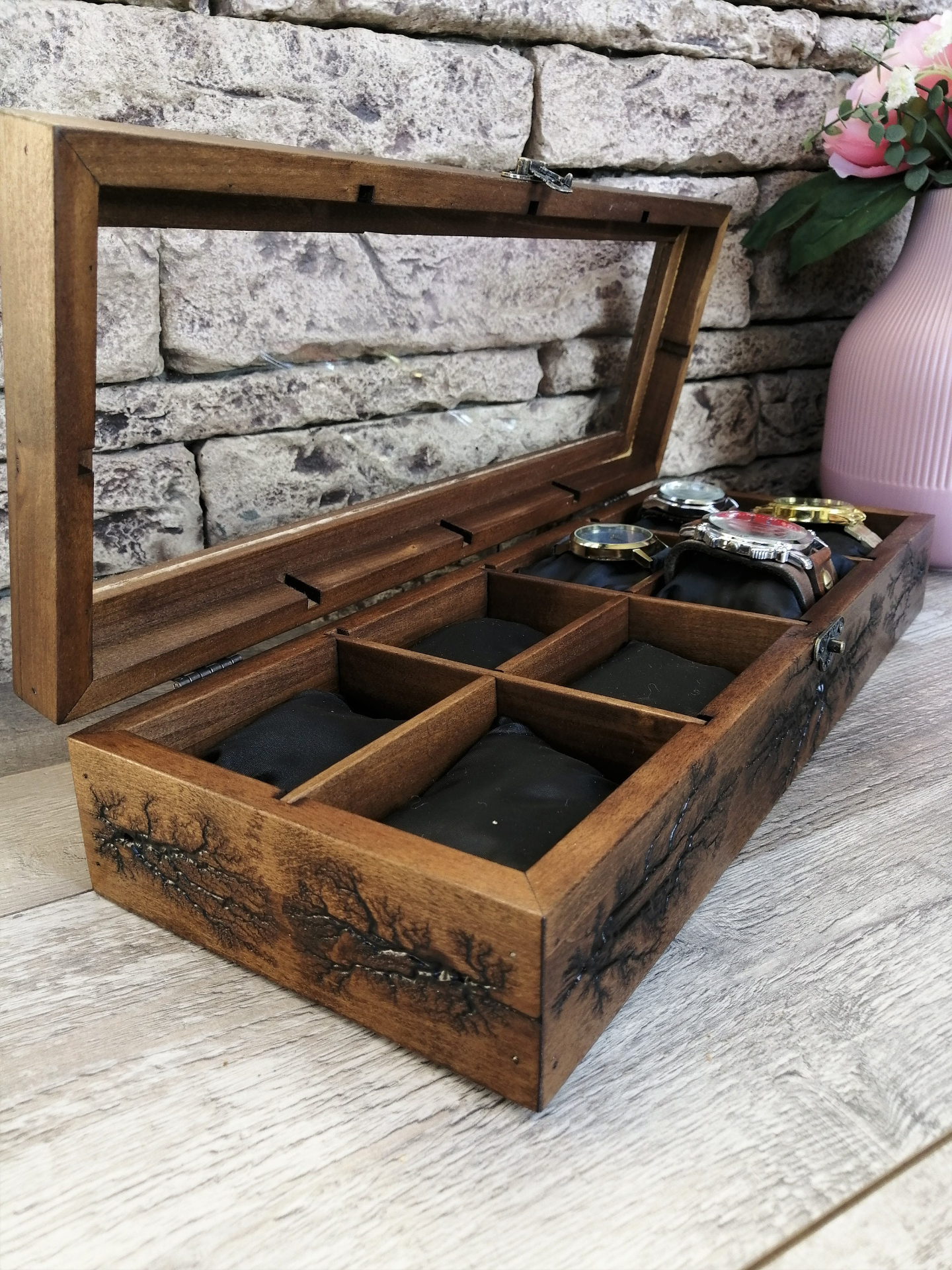 Men, Wood Watch Storage 8 Slots, Father'