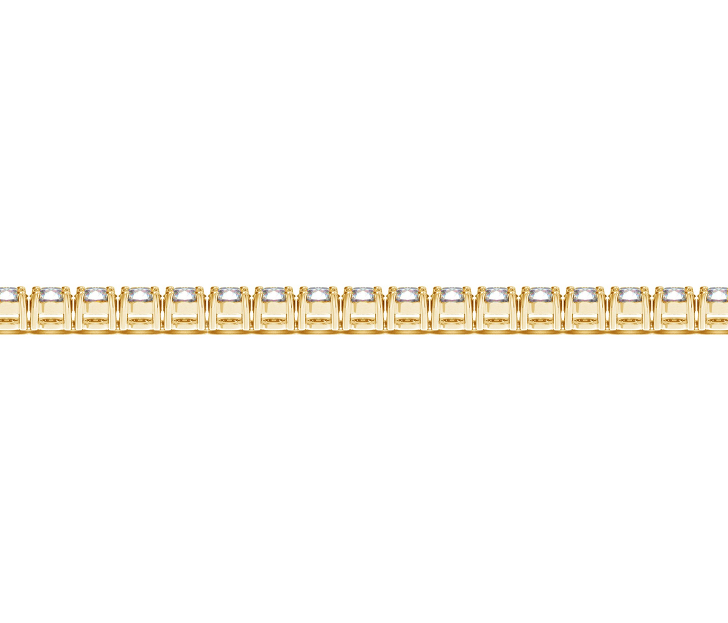 14k Yellow Gold Round Diamond Tennis Bracelet (6 cttw)