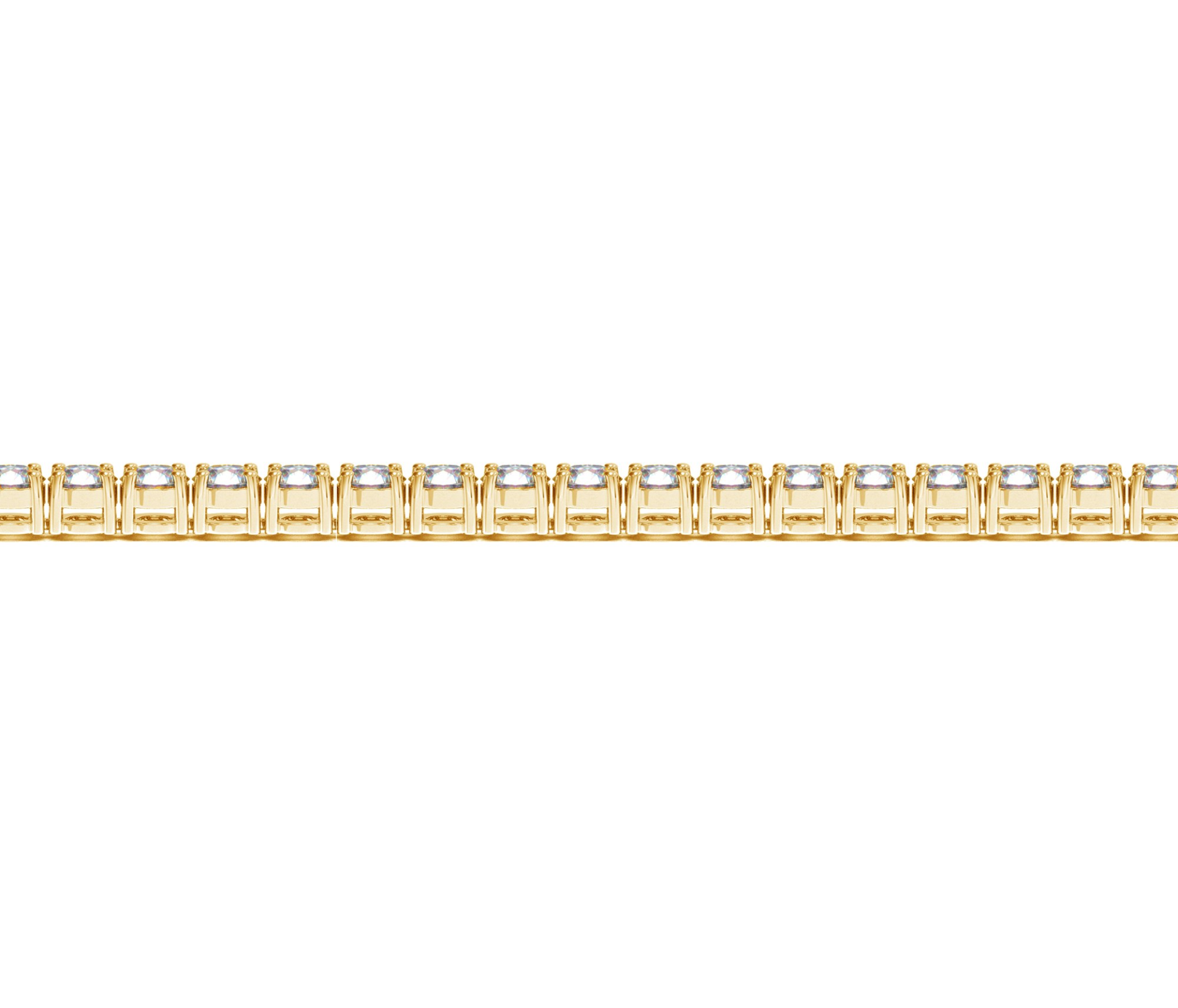 14k Yellow Gold Round Diamond Tennis Bracelet (6 cttw)